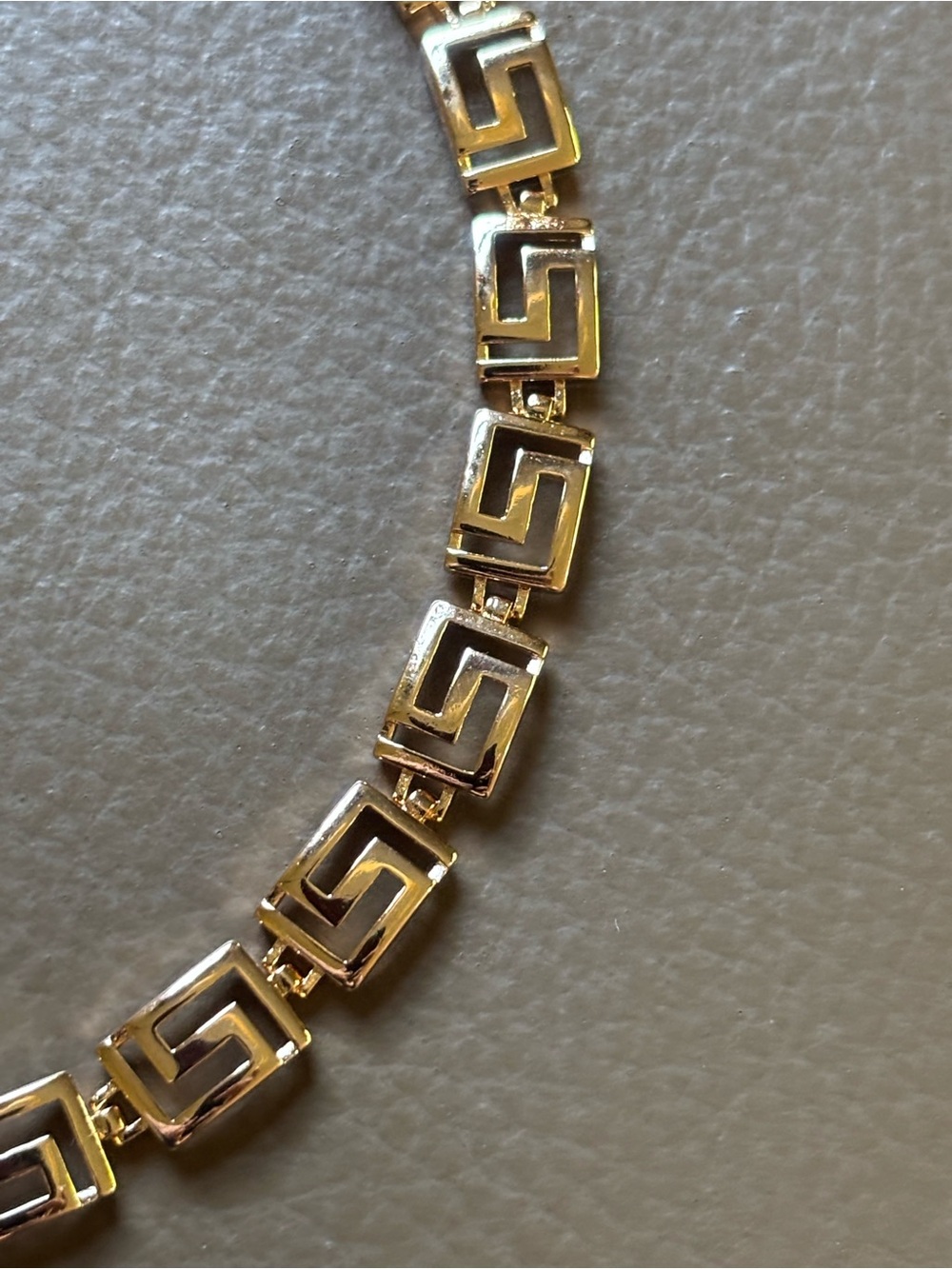 Greek Key Link Bracelet - 18k Rose Gold Plated 🌸